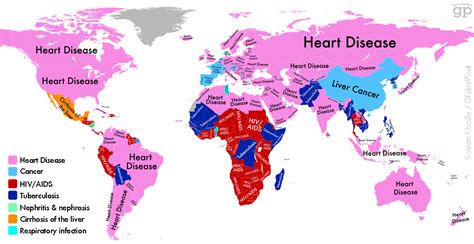 New Global Illness Map Charts Countries Most Fatal Diseases