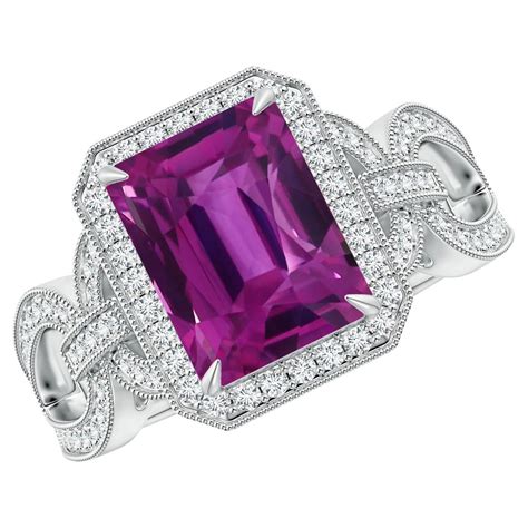 Customizable Angara Gia Certified Natural Pink Sapphire Ring In Yellow