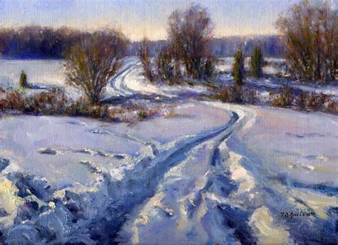 Oil Painting Snow Scenes at PaintingValley.com | Explore collection of ...