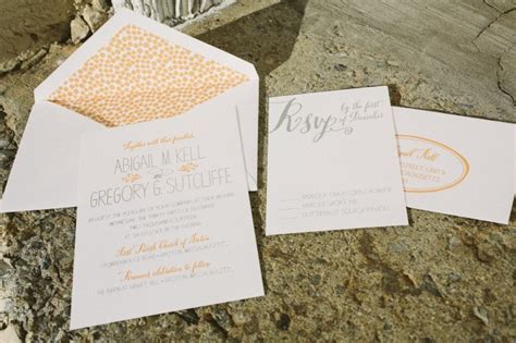 Petite silver foil stamped wedding invitations