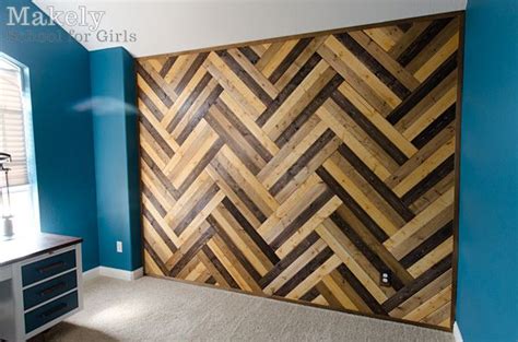 DIY Herringbone Wood Paneled Wall | Herringbone wood, Herringbone wall ...