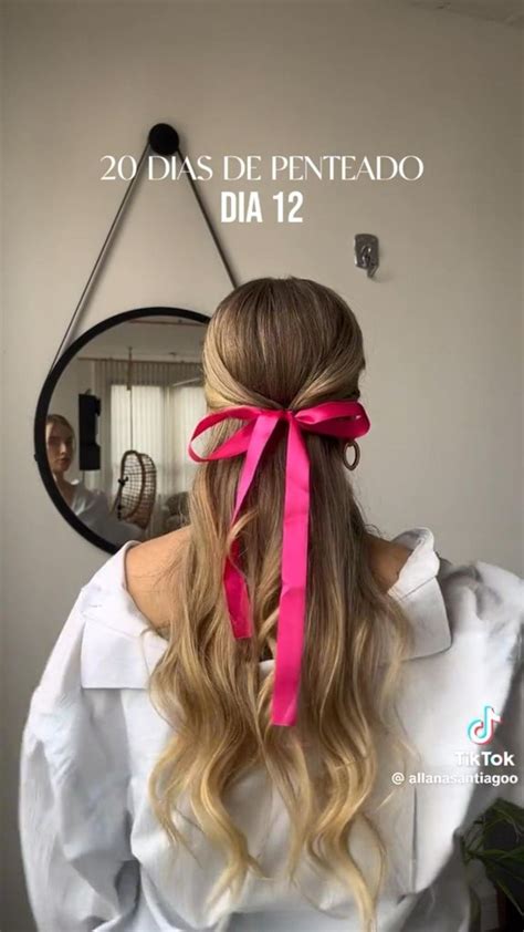 Perfect Half Up Half Down Ribbon Bow Hairstyle In Long Hair