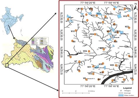 Location Map Of The Basara Area And Its Groundwater Locations Along