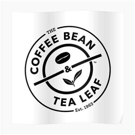 Coffee Bean Tea Leaf Logo Poster For Sale By Imonisana Redbubble