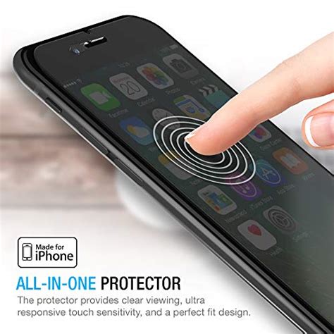 iPhone 8 Plus / 7 Plus Screen Protector, Maxboost [Privacy Black,2 Pack] iPhone 8 Plus Screen ...