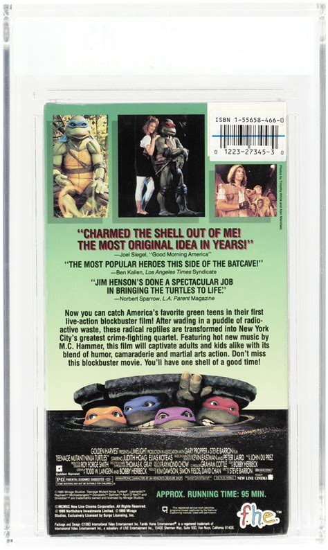 Hakes Teenage Mutant Ninja Turtles The Movie Vhs 1990 Vga 85 Nm