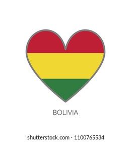 Bolivia Flag Romance Love Heart Shaped Stock Vector Royalty Free