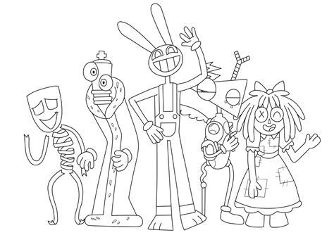 Jax Digital Circus Coloring Pages