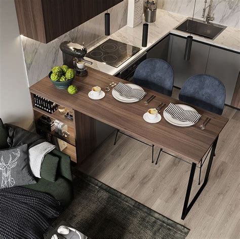 Квартира-студия | Kitchen furniture design, Kitchen design small ...