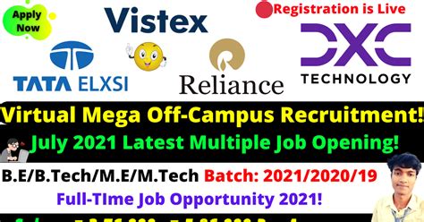 Reliance Jio Off Campus Drive 2021 Graduate Engineer Trainee Bebtech Any Batch Salary