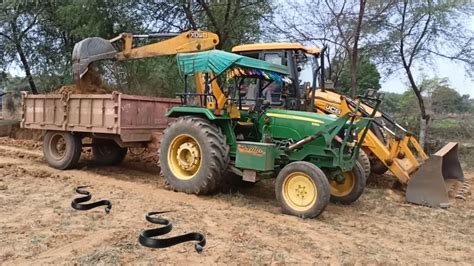 Tractor Stunt John Deere Jcb Dx And Swaraj Massey Ferguson To