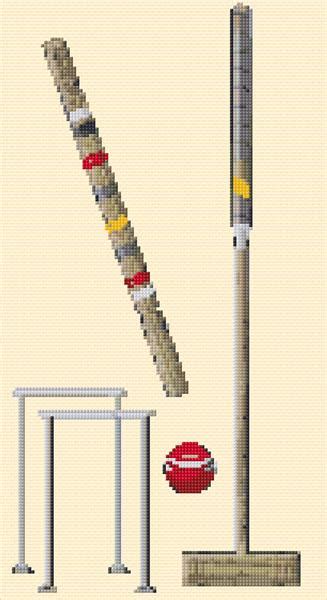 Croquet Equipment - Cross-Stitch Designs