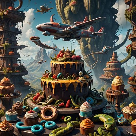 Cakes Rakes Snakes On A Plane Ai Generated Artwork Nightcafe Creator