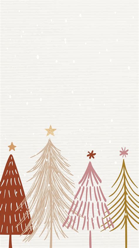 Cream Christmas mobile wallpaper, aesthetic | Free Photo - rawpixel