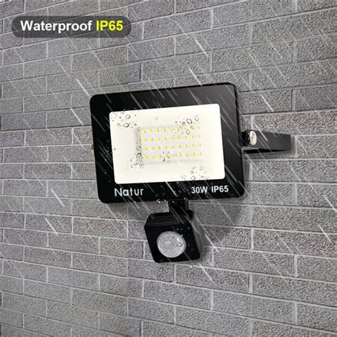 Bapro W Led Security Lights With Motion Sensor Slim Flood Light