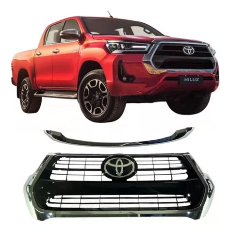 Grade Hilux Friso Emblema Completa