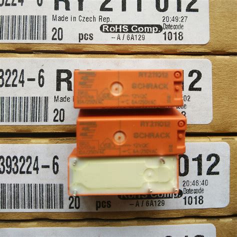 10Pcs TYCO RY211012 12VDC 8A 250VAC Power Relay 5 Pin | eBay