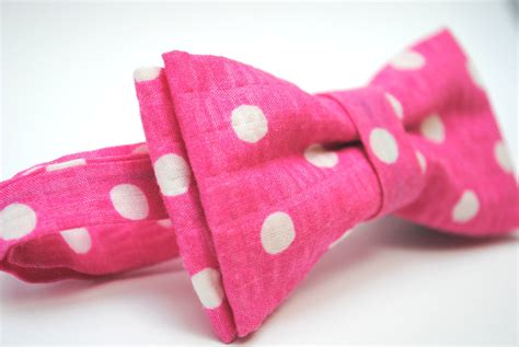 Wedding Inspiration From Etsy Polka Dots Pink White Bow Tie