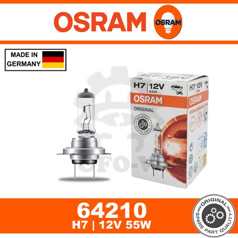 64210 OSRAM Original Made in GERMANY Halogen Light Car Bulb H7 12V 55W ...