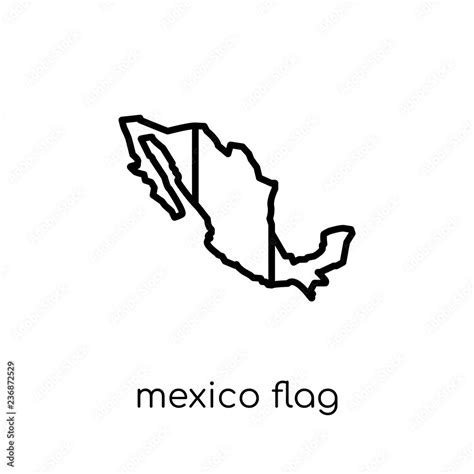 Mexico Flag Outline
