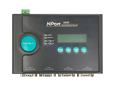 Moxa nport 5450 4 портовый асинхронный сервер интерфейса RS 232 485