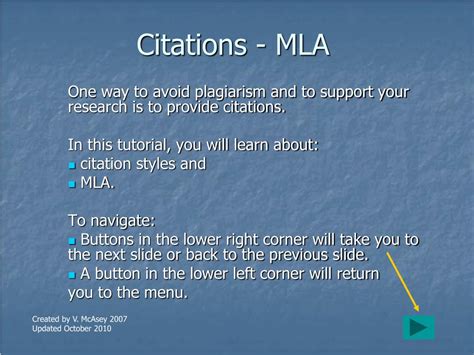 Ppt Citations Mla Powerpoint Presentation Free Download Id610165