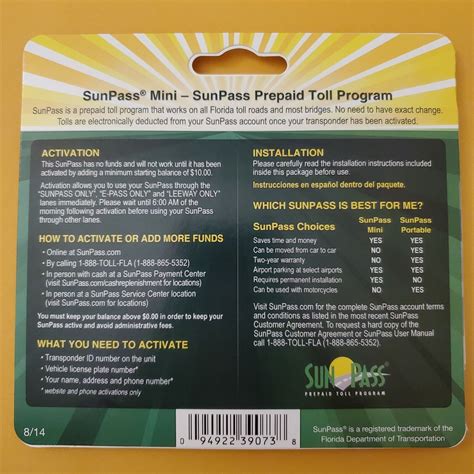 New Sunpass Transponder Mini Sticker Pre Paid Toll Program Florida Free Ship 94922390745 Ebay