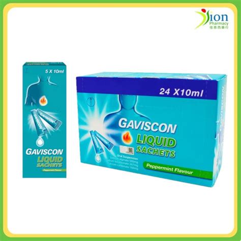 Gaviscon Liquid Sachet 10ml Indigestion And Heartbun Lazada