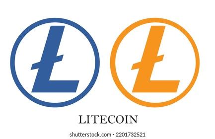 Golden Litecoin Coin Cryptocurrency Symbol Isolated Stock Vector