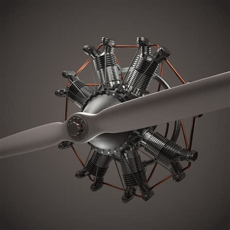 Radial Engine 3d Max