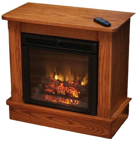 Amish Seneca Mantel With Electric Fireplace With Casters Amish