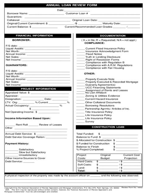 Commercial Loan Review Template Fill And Sign Printable