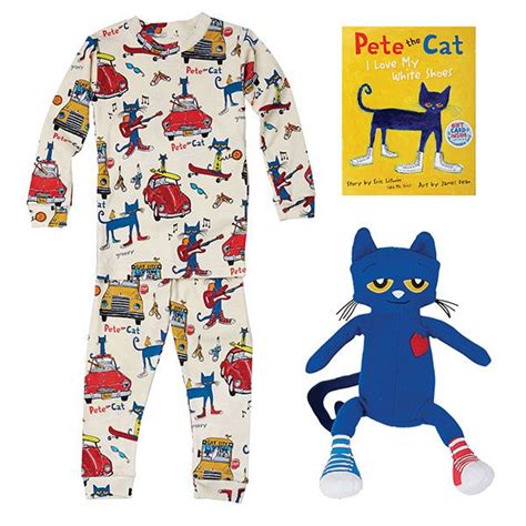 Pete The Cat T Set Pajamas Book And Plush Cat Pajamas Pete The