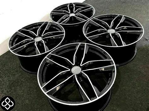 New 18 19 20 Audi Rs6 Style Alloy Wheels 5 X 112 Gloss Black