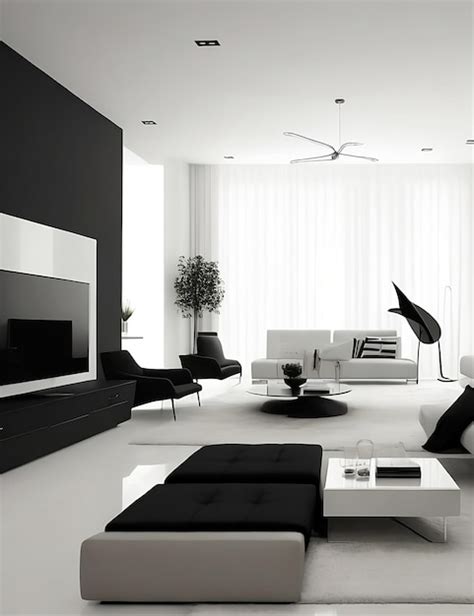 Premium AI Image | living room with simple minimalist furniture and ...