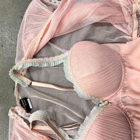 Adorable Vintage Pink Lingerie And Coverup Set In Depop