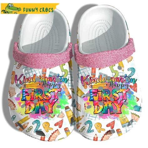 Kinder Garten Happy First Day Back To School Crocs Clog Shoes