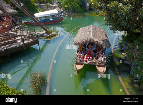 Boat Ride In Port Aventura Amusement Park Salou Catalonia Spain