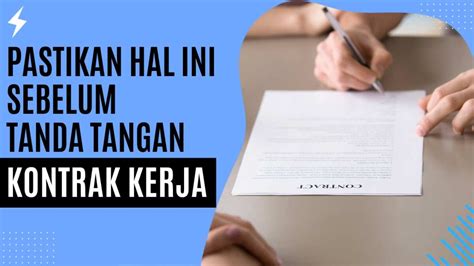 Pastikan Hal Ini Sebelum Tanda Tangan Kontrak Kerja Safar Septyadi