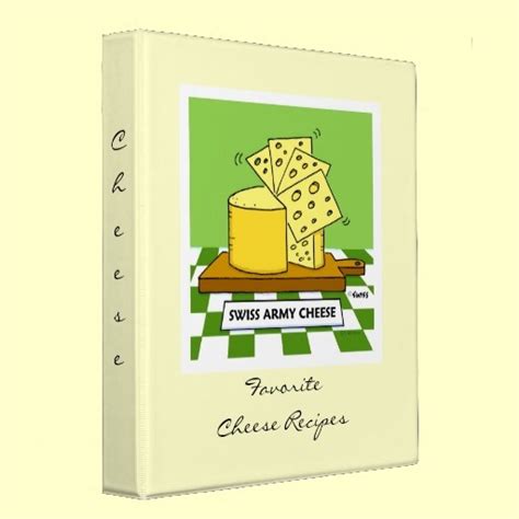 Funny Swiss Cheese Cartoon Recipes Recipe Binder Zazzle Cartoon