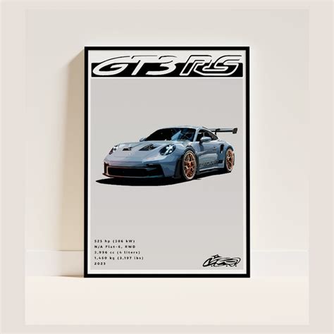 Porsche 911 Gt3 Rs Inspired Poster Etsy