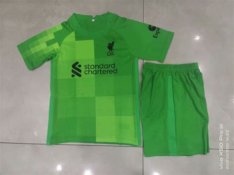 2021-2022 Liverpool goalkeeper kids kit