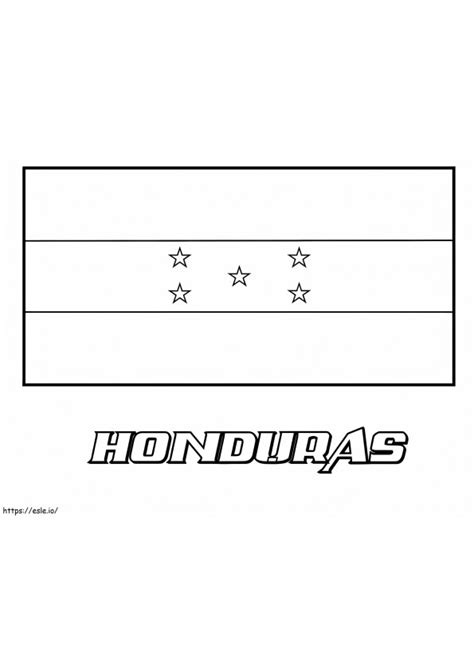 Flag Of Honduras Coloring Page