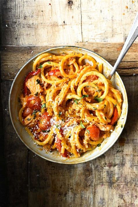 Smoked Salmon And Bell Pepper Spaghetti Serving Dumplings