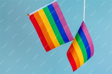 Premium Photo Homosexual Close Up Of Rainbow Flags