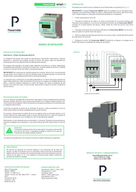 Pdf Manual De Instalaci N Powermeter Diversas Variables