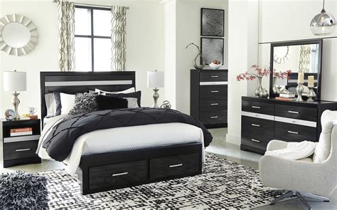 PRIMA 5 pieces Modern Black Bedroom Suite w. Queen Size Platform ...