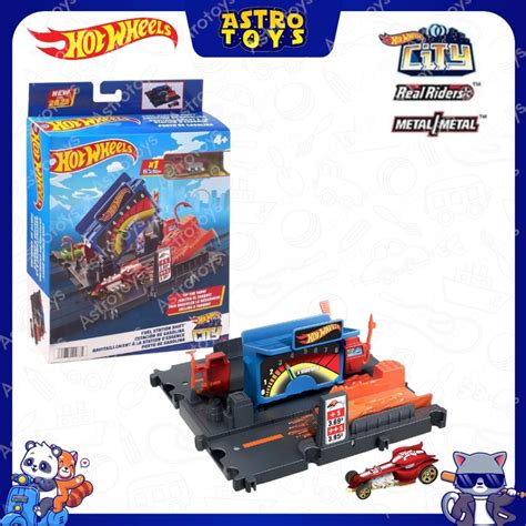 Jual Track Hot Wheels City Explorer Mattel Fuel Station Shift Original HMD53 Lintasan Jalanan