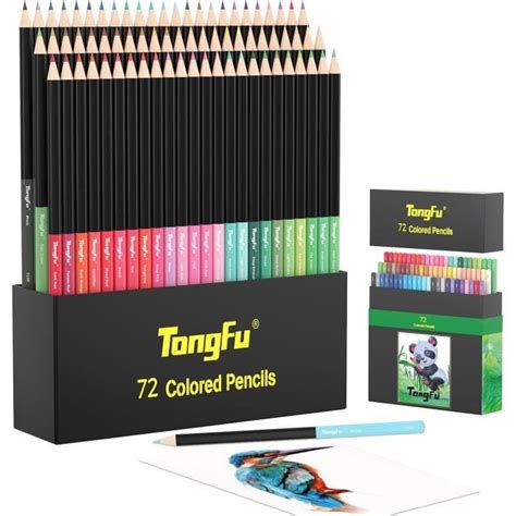 72 Crayons De Couleur Professionnel À Base D Huile Ecriture Douce Et