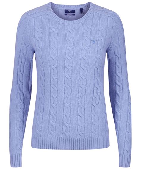 Womens Gant Lambswool Cable Sweater